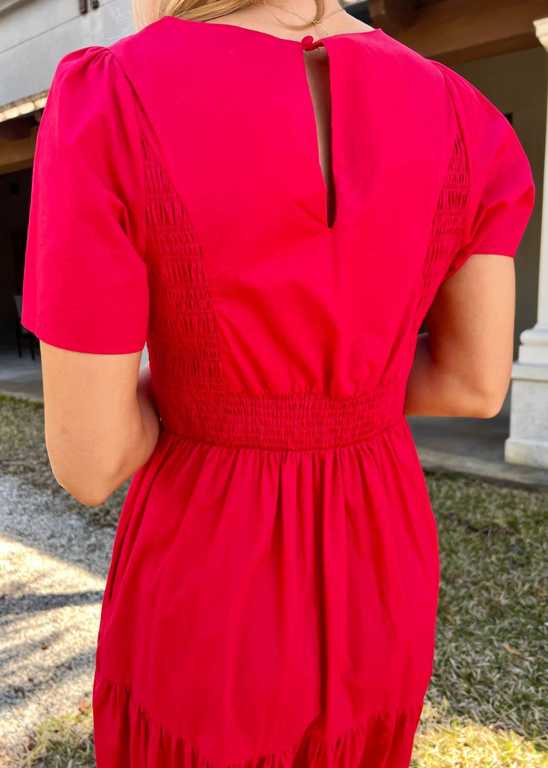 Sugarlips - Alexis Poplin Tiered Midi Dress