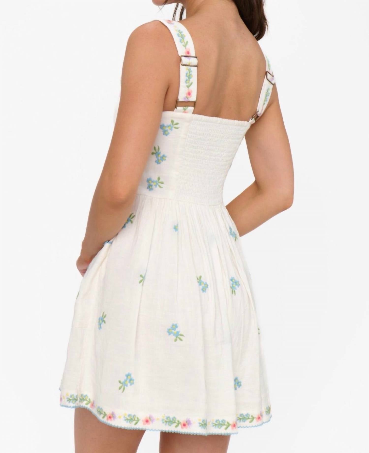 Show Me Your Mumu Demi Mini Dress in white - women's dress - detail view