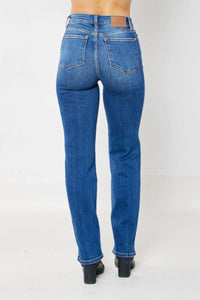 Judy Blue - High-waist Hidden Button-fly Dad Jean