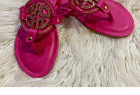 Pierre Dumas - Women's Rhinestone Medallion Sandals
