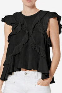 ISABEL MARANT Nalou Top in black 1 - women's shirt