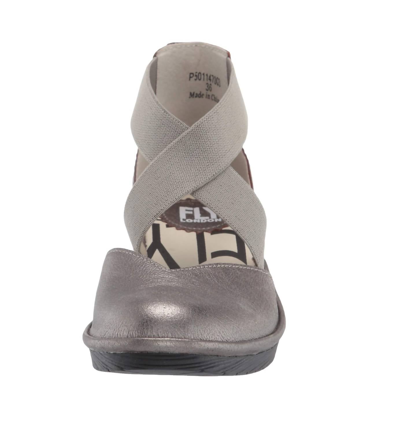 FLY LONDON Women's Paco Wedge Shoes in pewter - women's shoe - alternate view