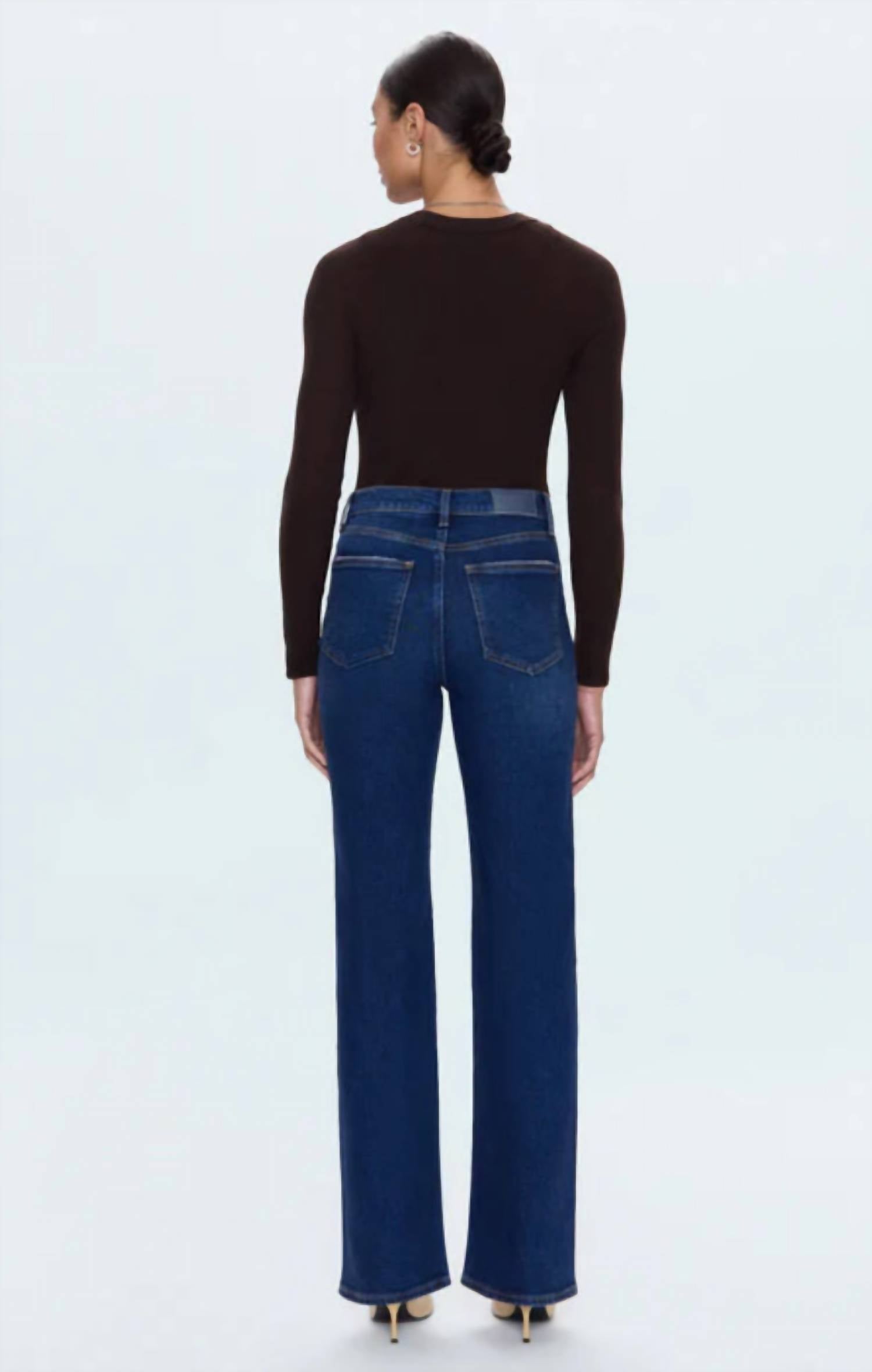 PISTOLA Evie High Rise Slim Boot Jeans in penthouse 1 - women's jeans - detail view