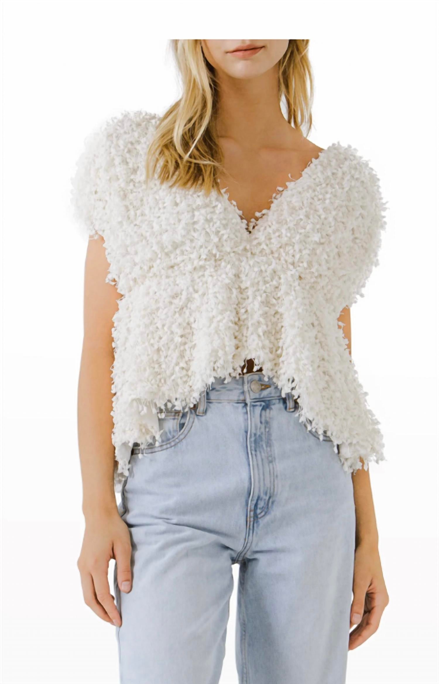 Endless Rose - Textured Plunge Top