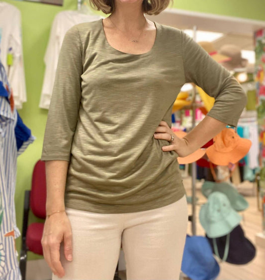 Marble - Basic Scoop Neck Top