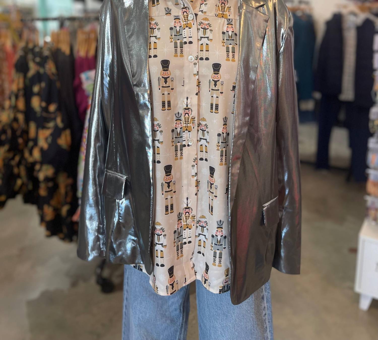 Layerz Clothing - Metallic Babe Blazer