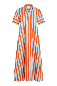 Livro - Gibbons Striped Midi Dress