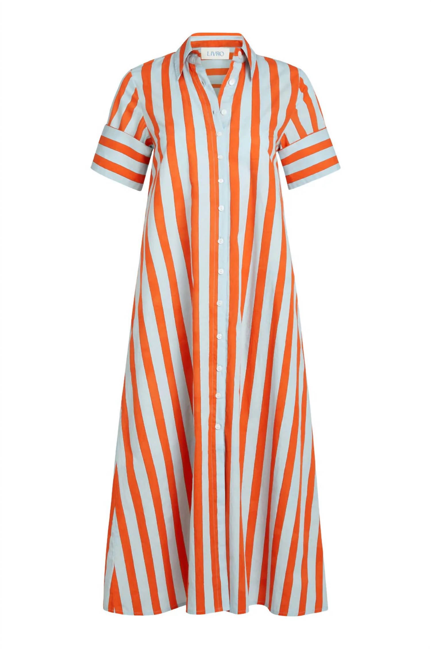 Livro - Gibbons Striped Midi Dress