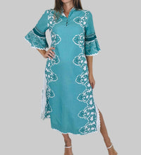 IslaPayal Como Midi Dress in carnation teal - women's dress