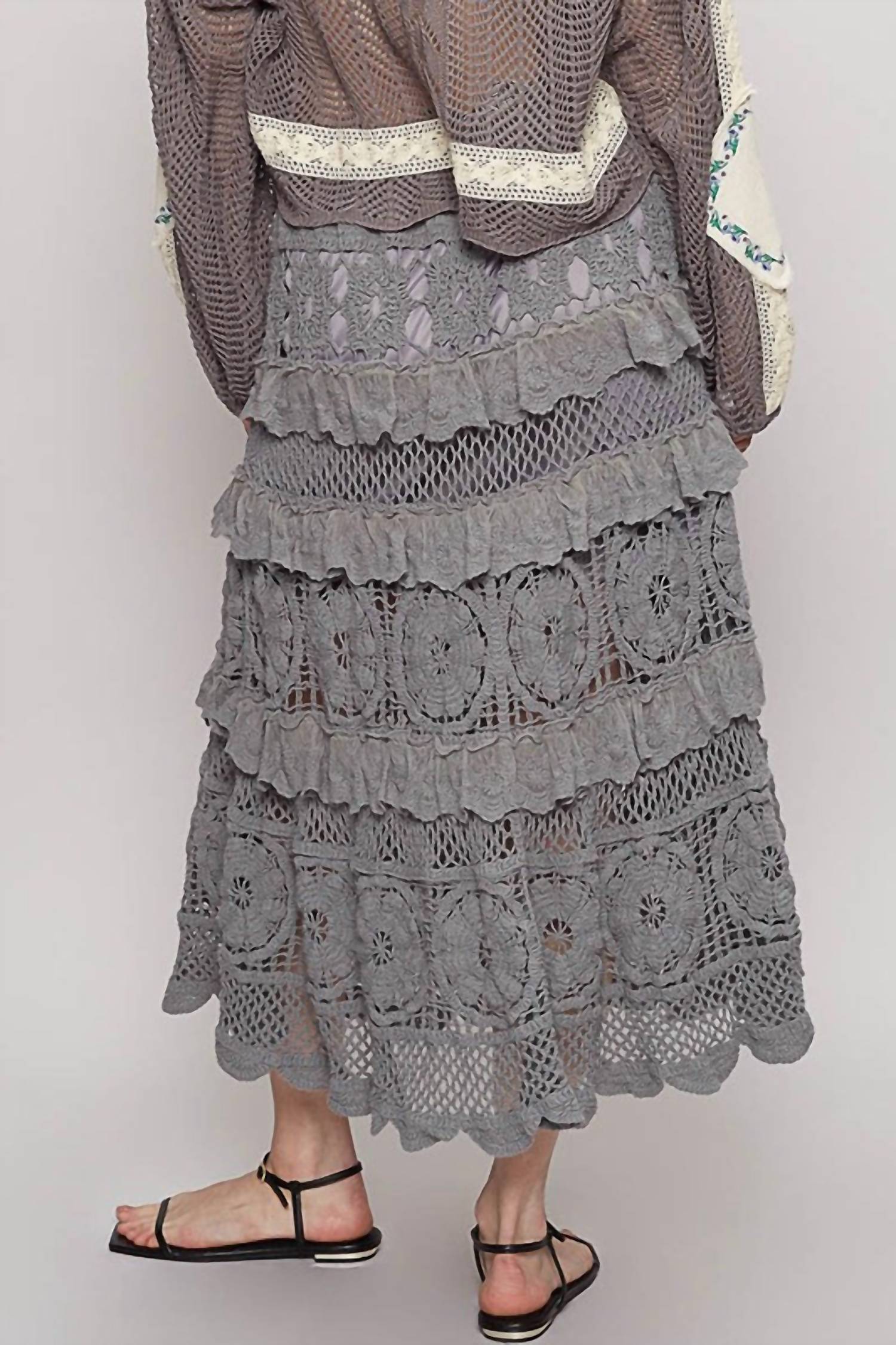 Pol - Ruffle Crochet Skirt