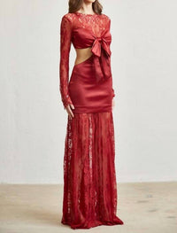 Blithe Amara Dress in red - women's skirt - detail view