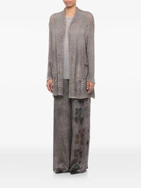 Avant Toi - Pre-loved Lamenated Mettalic Coated Open Mesh Cashmere Silk Cardigan