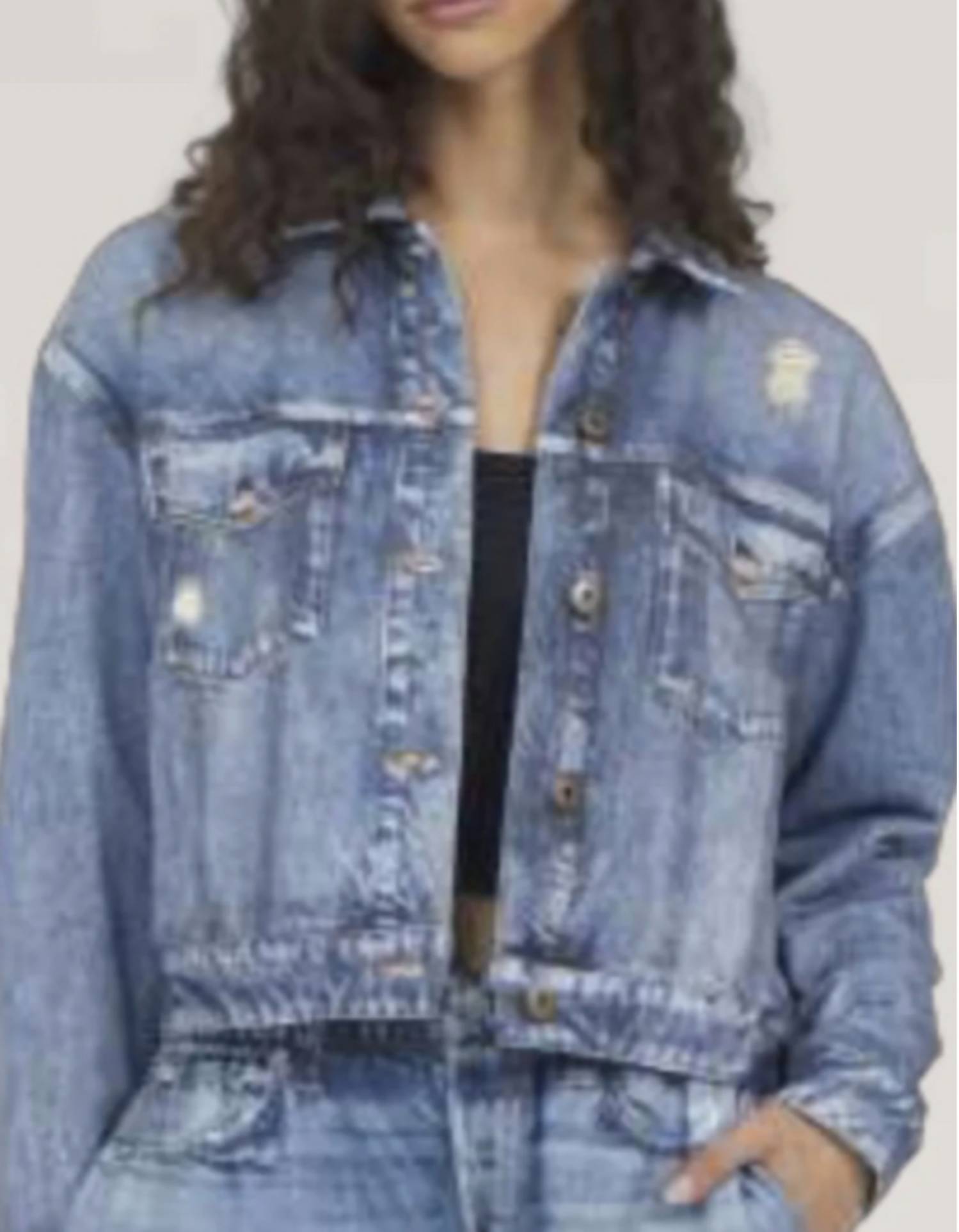 Vintage Havana - Denim fleece Jacket