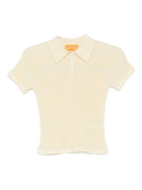 Guest In Residence Shrunken Polo Top in residence shrunken polo top in mist - women's t-shirt - view 4
