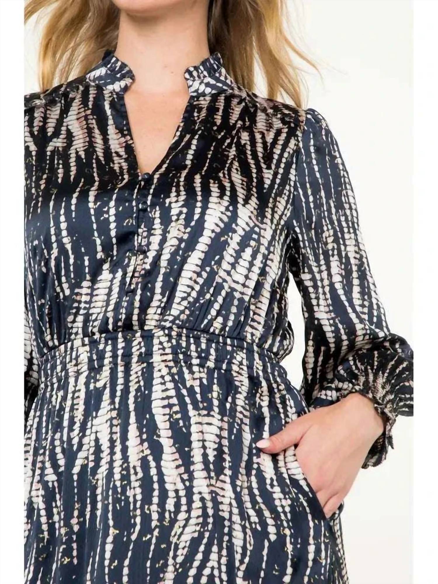 Thml - Heather Metallic Print Maxi Dress