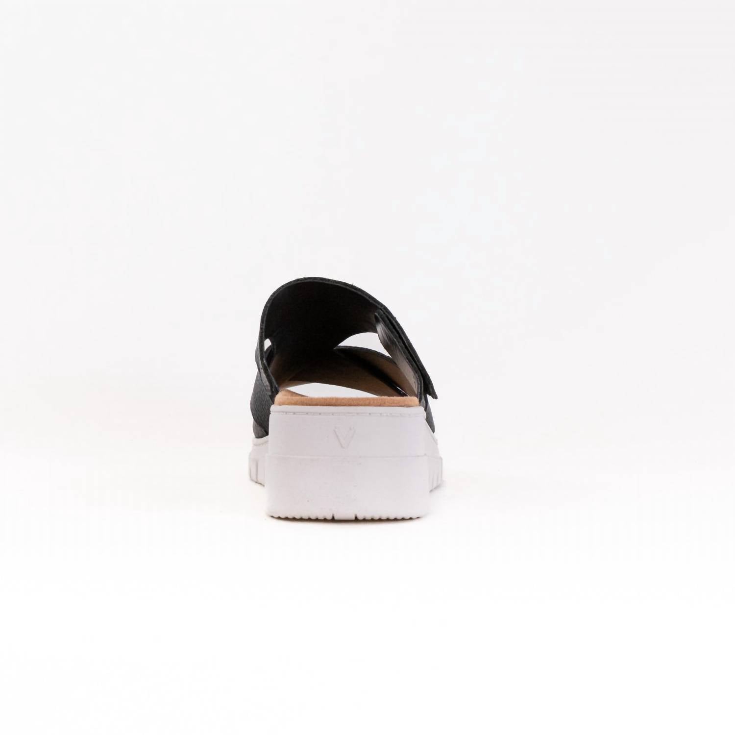 VIONIC Women's Uptown Sunset Wedge Sandal in black leather - women's sandal - view 6