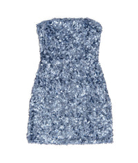 8apart Nadia Sequin Strapless Mini Dress in blue - women's dress - view 4