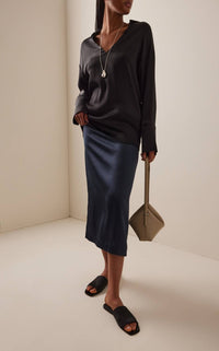 Heirlome - Lexi Silk Satin Midi Skirt