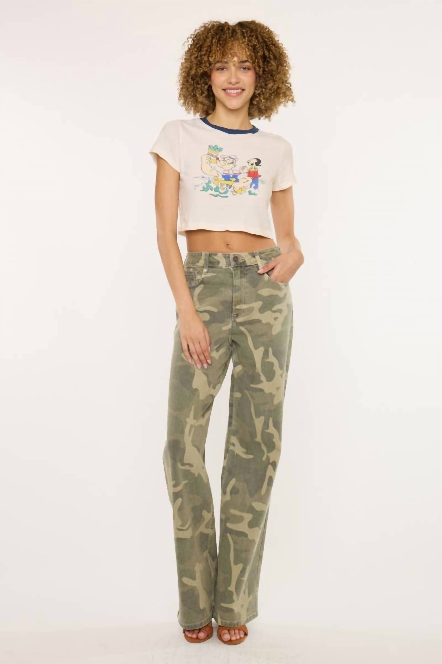 Kancan - High-rise Wide-leg Western Jeans