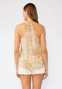 Lovestitch - Women's Bohemian Floral V Neck Racerback Tank Top
