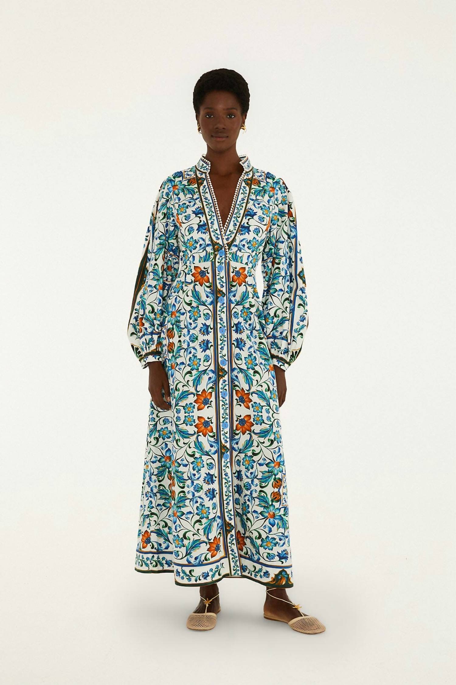 Farm Rio - Flora Tile Midi Dress