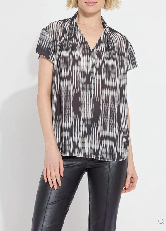 Lysse - KATYA FOLDED NECK SHORT SLEEVE TOP