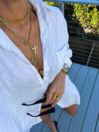 Chansuttpearls - Women's The Lila Cross Pendant