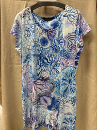 Tango Mango Women's Ruffle Hem Dress in blues violet - women's dress