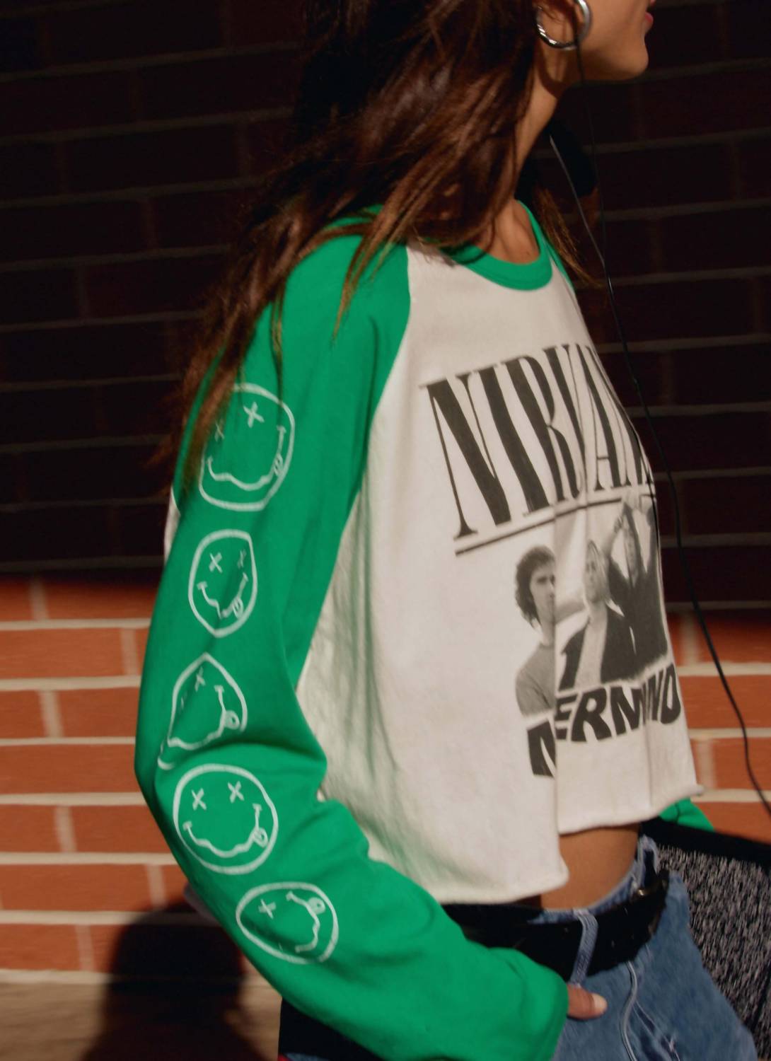 Daydreamer - Nirvana Nevermind Crop Long Sleeve Tee