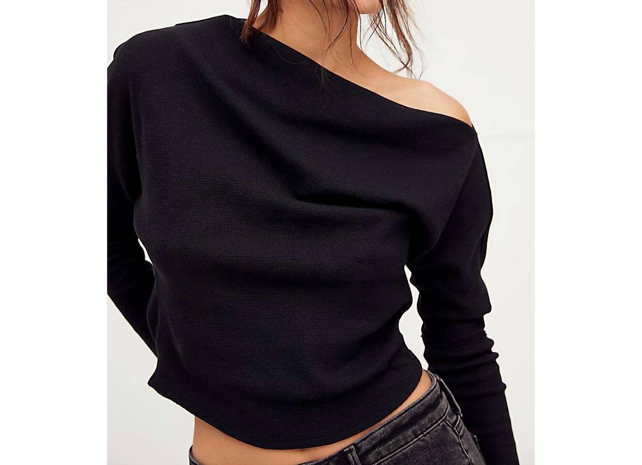 Free People Fuji Thermal Top in black - women's blouse - view 4