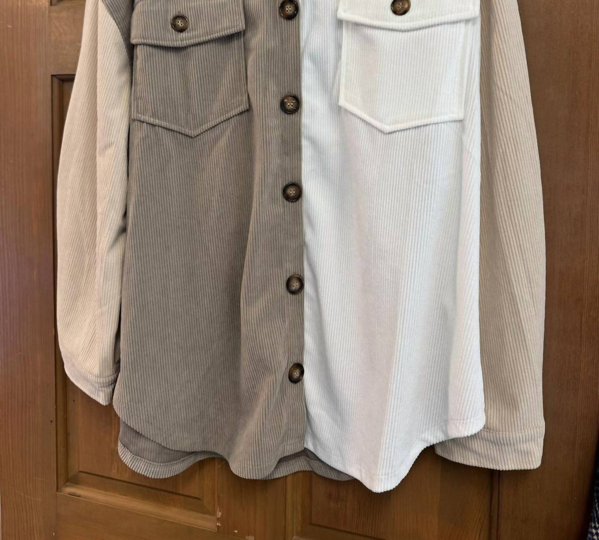 Simply Southern - Women's Colorblock Sherpa Shacket