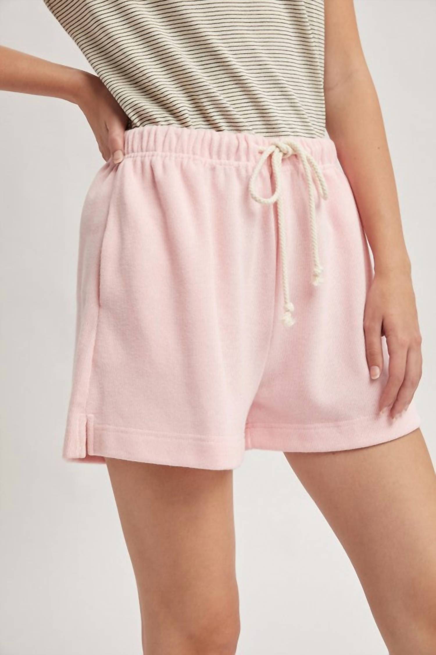 WISHLIST Soft-touch Knit Shorts in ballet - women's shorts - alternate view