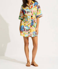 Seafolly - Cuba Print Mini Shirt Dress