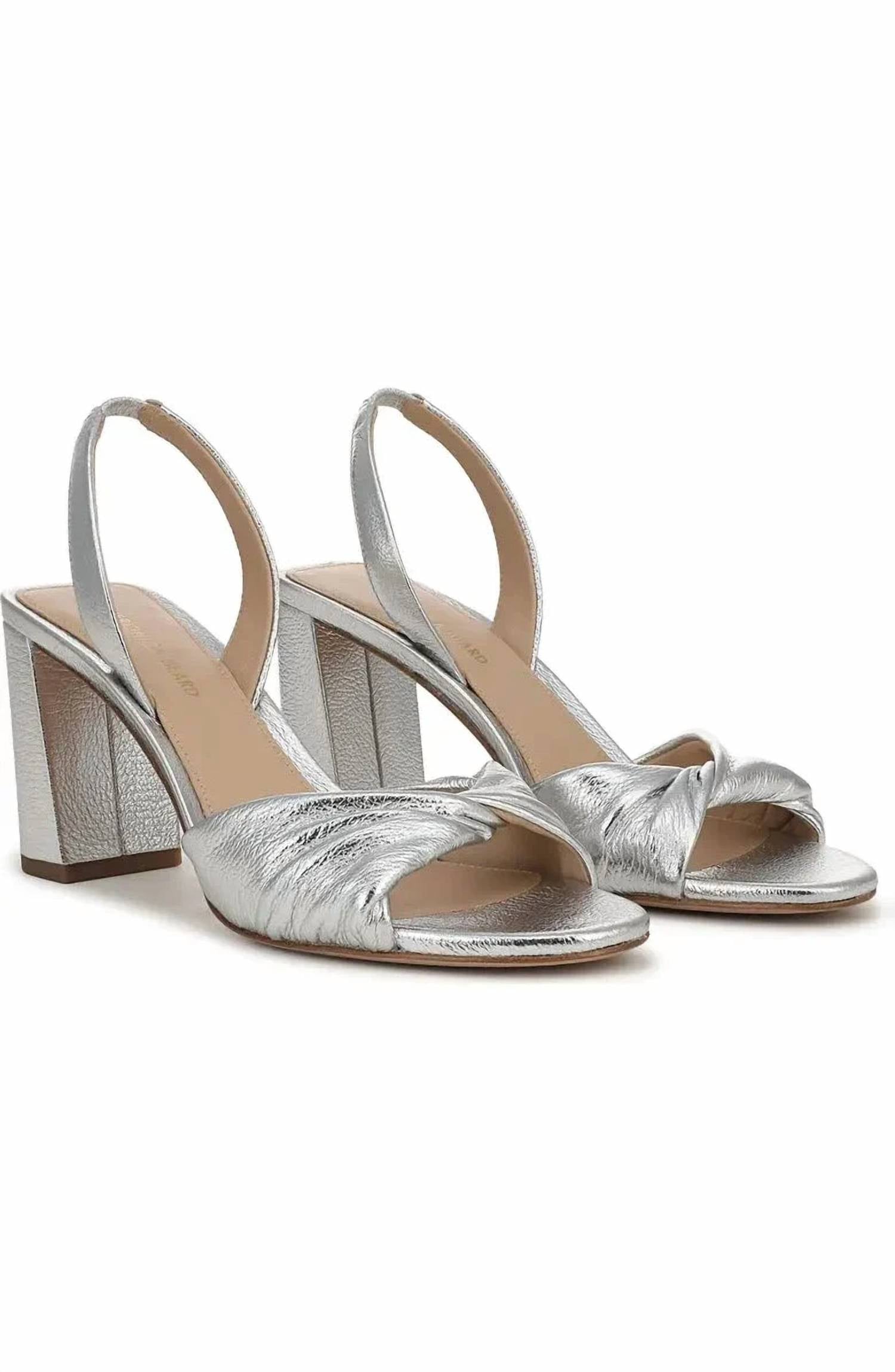 Veronica Beard - Women's Tullia Metallic Leather Slingback Sandal