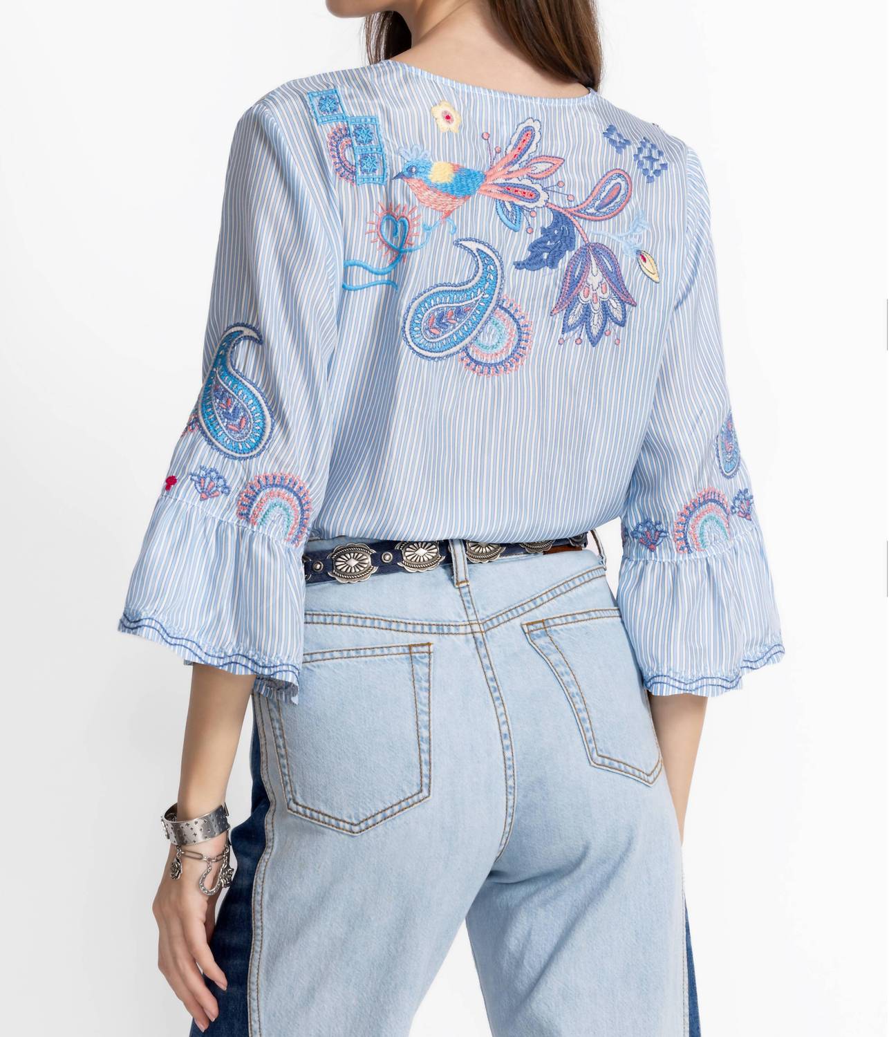 Johnny Was - NEILLY RUFFLE SLEEVE BLOUSE