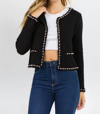Twin Angels - Women's Josette Frayed Pearl Jacket