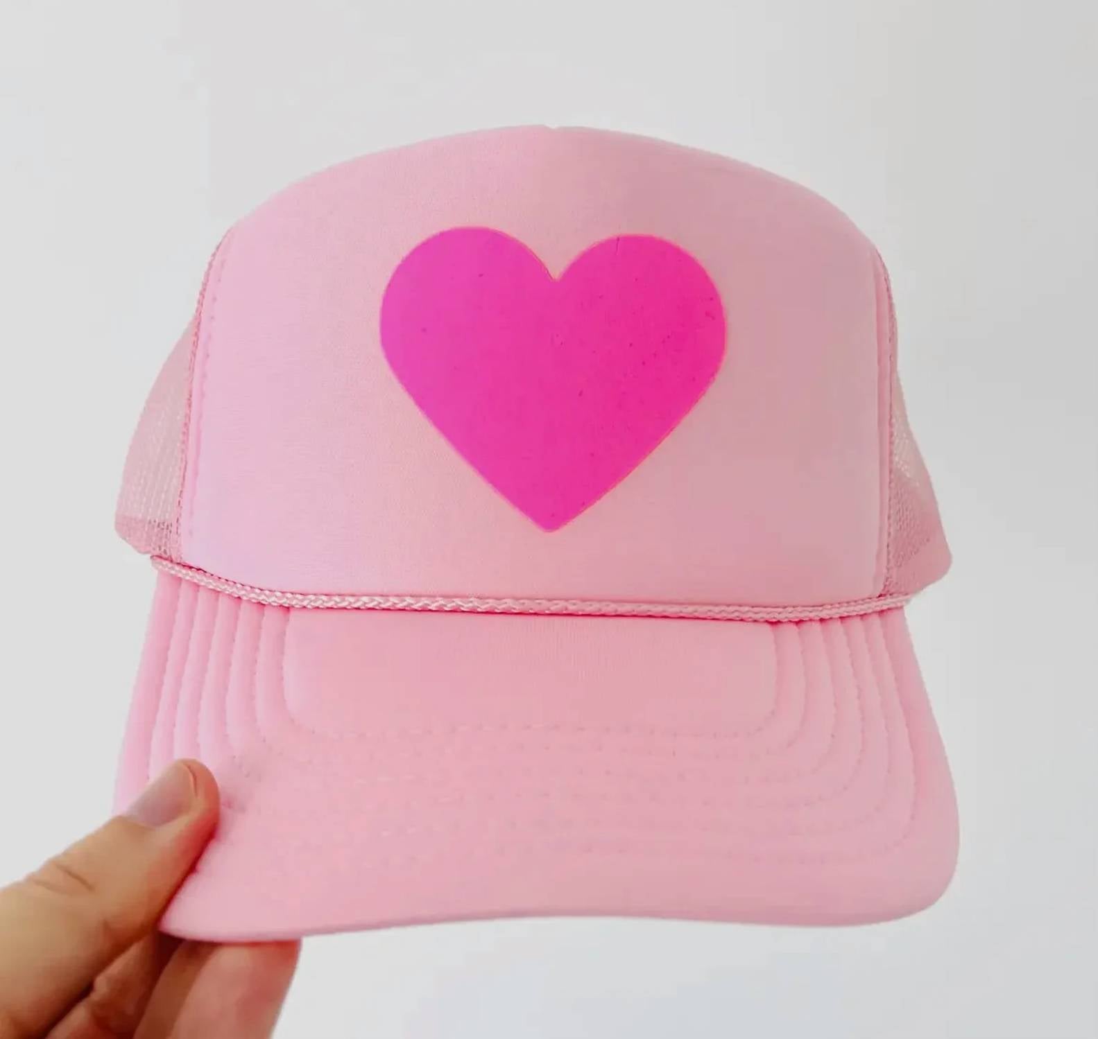 Otto - Women's Glitter Heart Trucker Hat