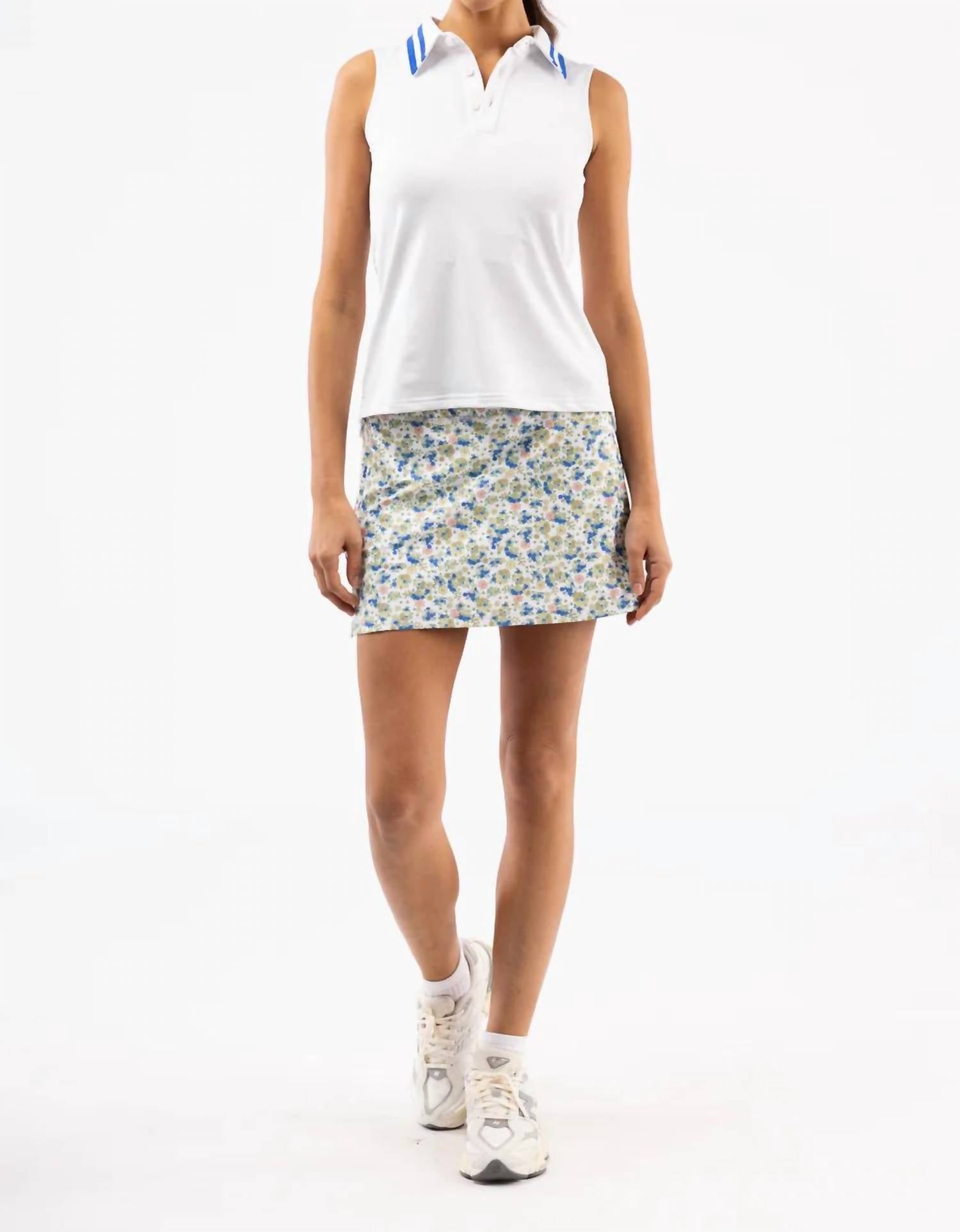 SMITH & QUINN The Alice Top in white cerulean - women's blouse