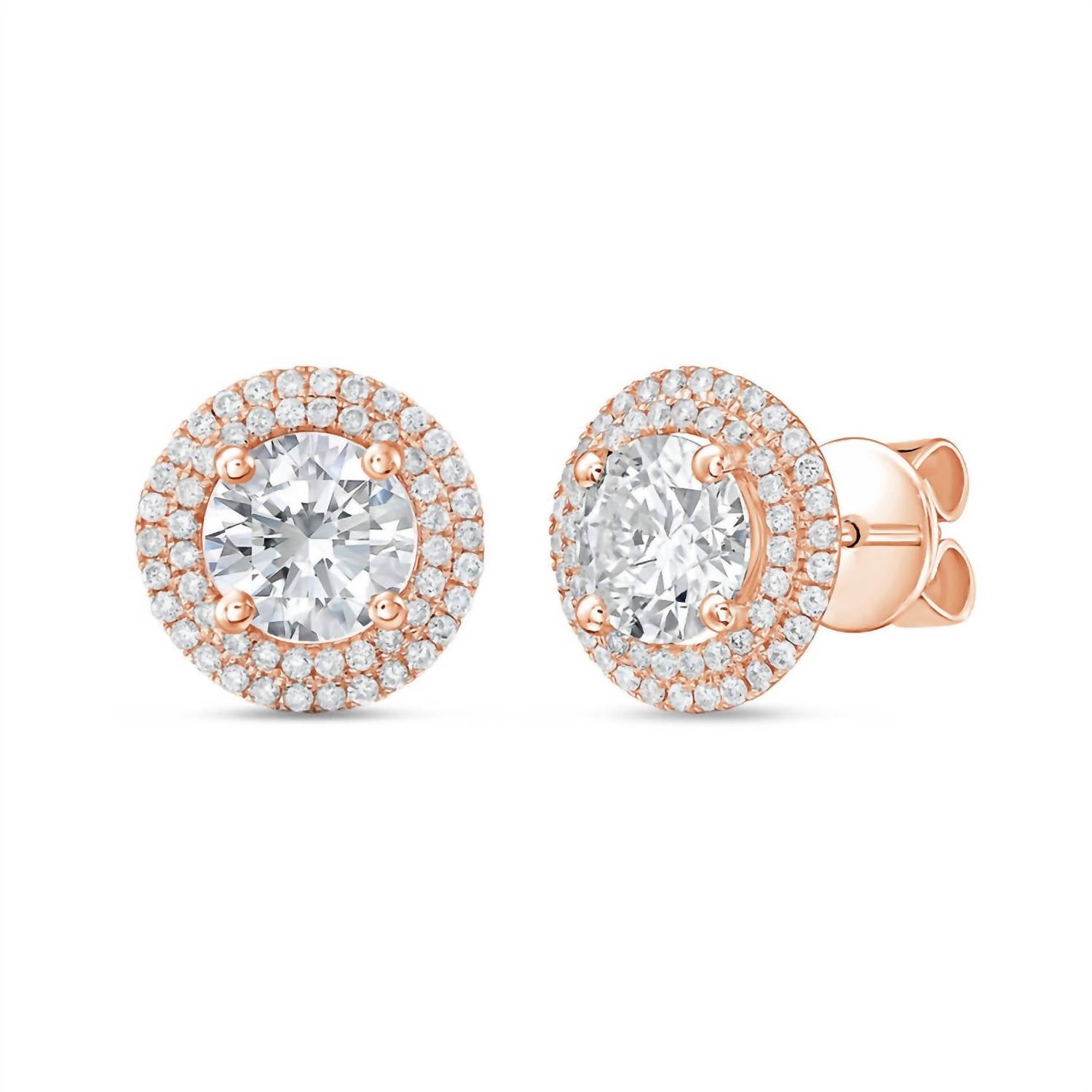 Diana M Jewels - Women's Round Lab-Grown Diamond Stud Earrings (4.00 Ct) - Signature Plus