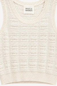White + Warren - Women's Textured Boucle Tank Top