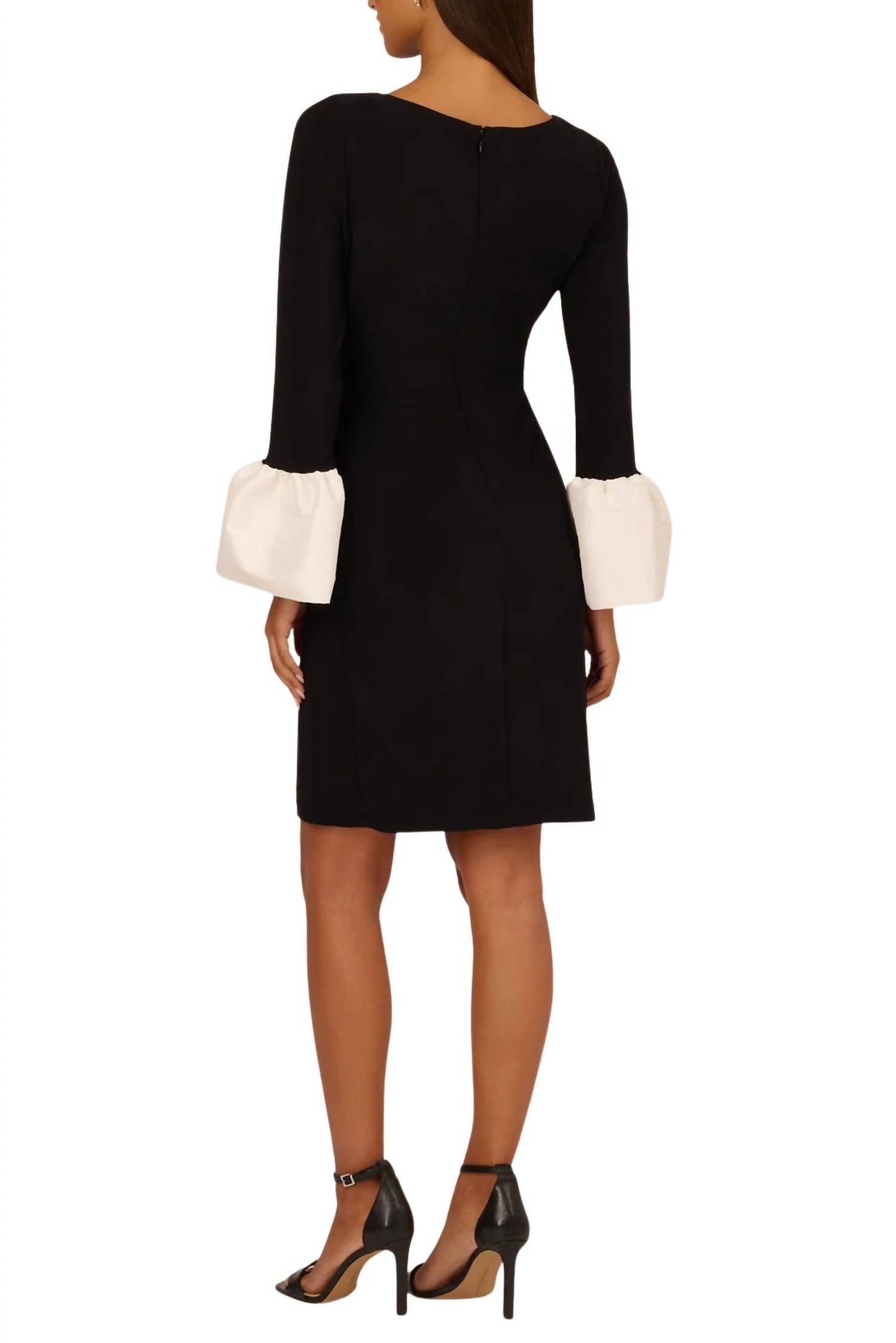 Adrianna Papell - Bateau Neck Sheath Dress