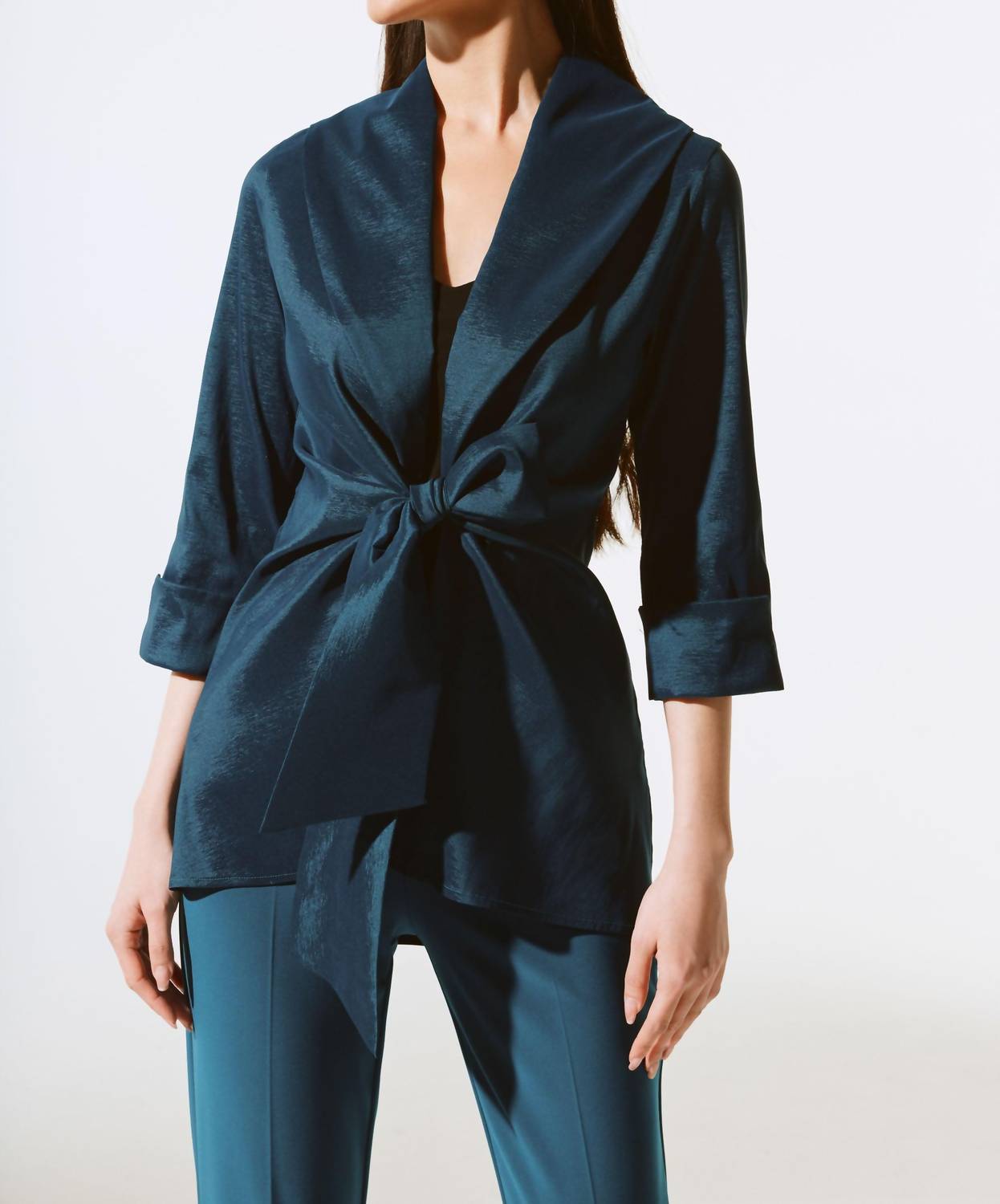 Joseph Ribkoff - Stretch Taffeta Front Tie Cover Up