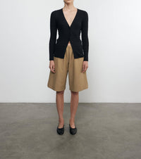 Enza Costa - LINEN COTTON V-NECK CARDIGAN