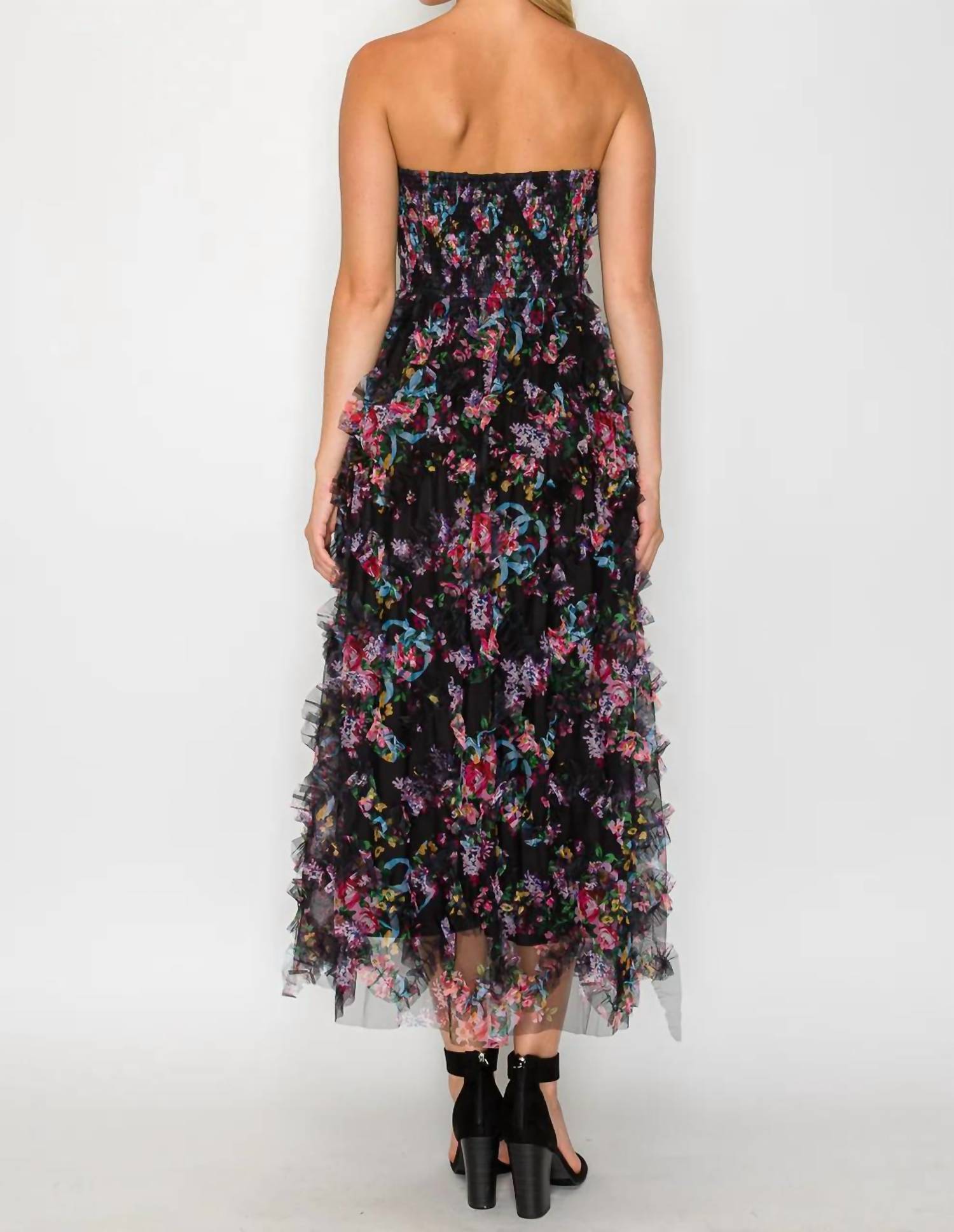 Meet Me In Santorini - Whisper Bloom Tube Maxi Dress
