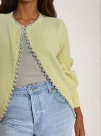 Self-Same - Charlotte Pearl Trim Cardigan