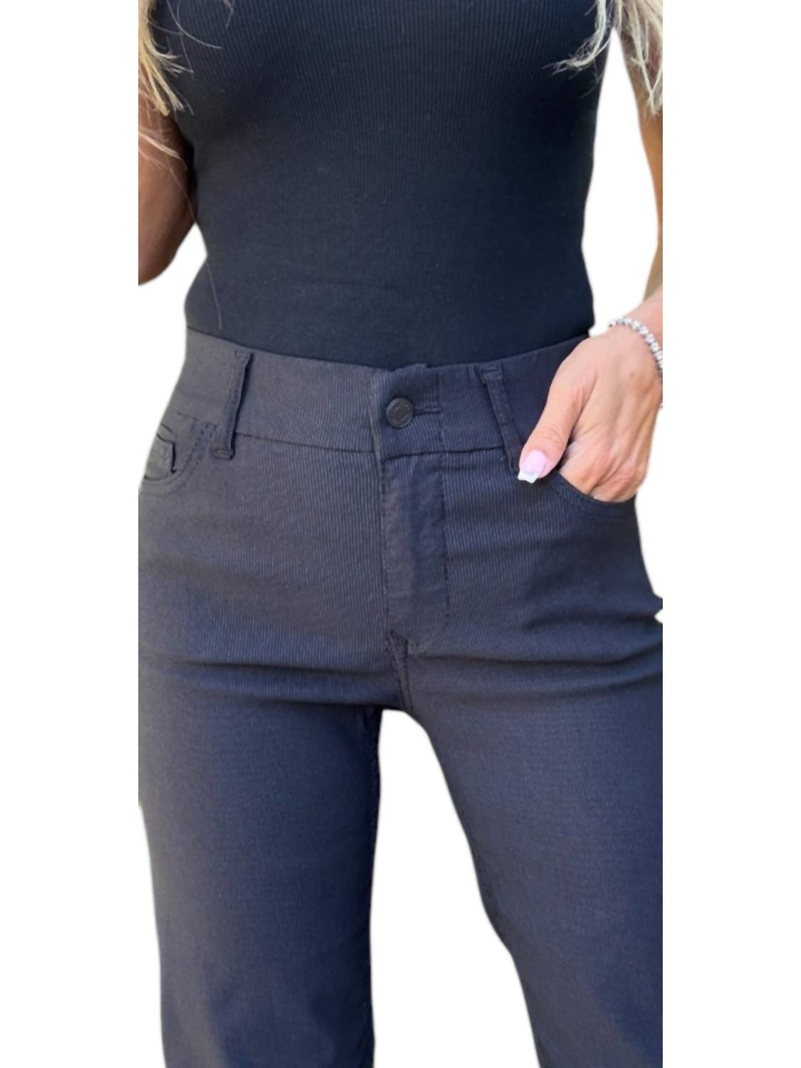 BEVY FLOG Amy Jeans in black stripe - women's jeans - view 4