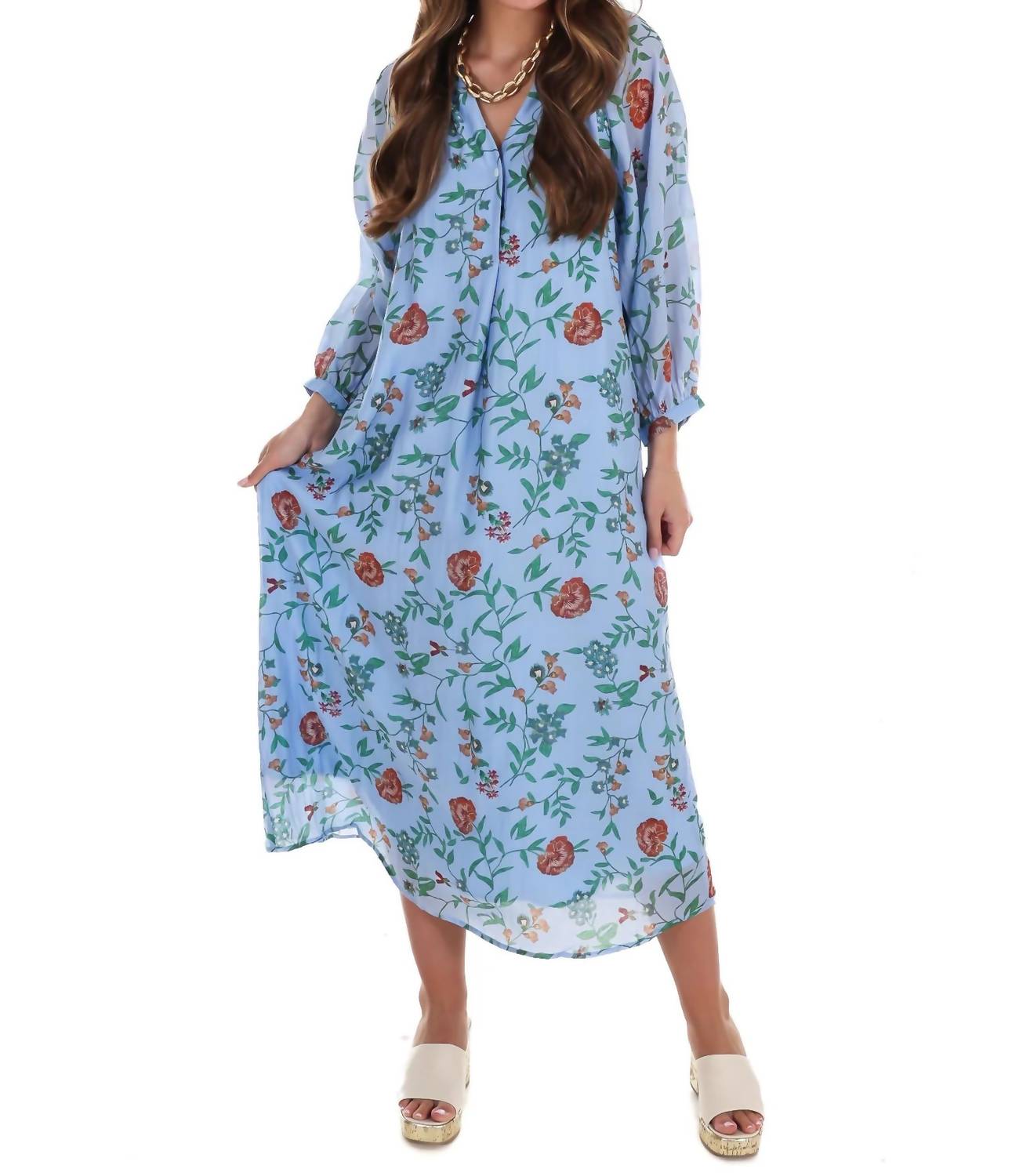 Entro - Handpicked Floral Midi Dress
