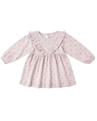Quincy Mae - Girls' Long Sleeve Ruffle V Dress