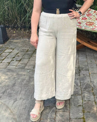 Before You Collection Summer Wide Leg Pants in sand - women's pants