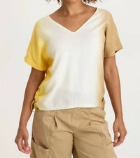 Xcvi - Dashell Twill Corded V-neck Top